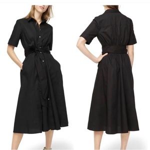 J CREW COTTON POPLIN TIE-WAIST DRESS